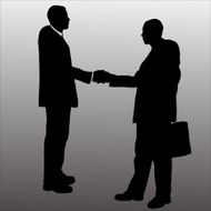Vector silhouette of business people N87