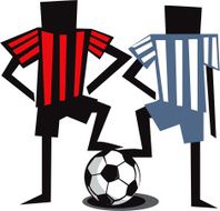 Two soccer rivals