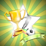 Soccer Poster With Trophy Cup