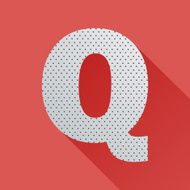 Flat Letter Q