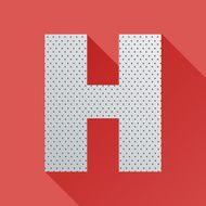 Flat Letter H