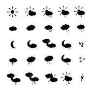 Weather Icons with White Background