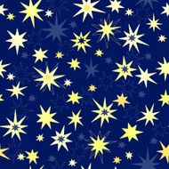Seamless vector pattern with night sky and stars