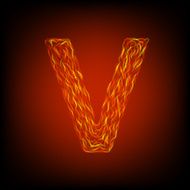 Fire letter V