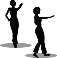 Dancer woman silhouette N17
