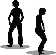 Dancer woman silhouette N23