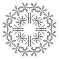 Pattern of snowflakes contours N7