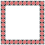 Square frame with national Ukrainian elements eps10