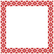 Square frame with traditional Ukrainian elements eps10