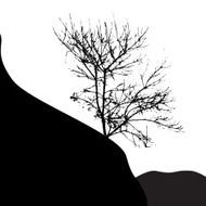 Tree Silhouette Isolated on White Backgorund Vecrtor Illustrati N40