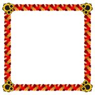 Abstract frame autumn leaves and flowers of sunflower eps10 N2