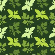 Seamless pattern with silhouettes leafs