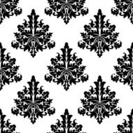 Seamless damask style floral wallpaper