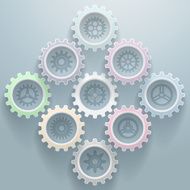 Nine Gears Decorative Background