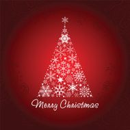 Christmas tree of snowflakes
