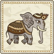 Ethnic elephant Indian style N4