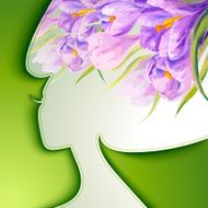 Beautiful young woman with flowers in hair N4