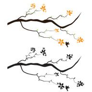 Branch Flowers Wall Decal N3