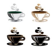 Tea coffee and hot chocolate vectors N2