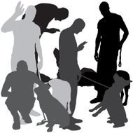 Vector silhouette of a man N803