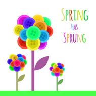 Abctract buttons flower Spring has sprung Vector