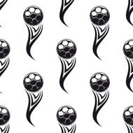 Seamless pattern with soccer ball