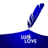 Background with blue feather N2