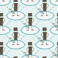 Seamless pattern of networked people