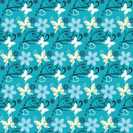 floral background seamless pattern wallpaper N90