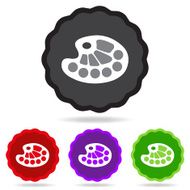 Set of palettes for paints vector