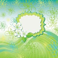 Spring flowers background Design template N2