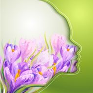 Beautiful young woman with flowers in hair N7