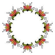 Sketch style round ornament N2