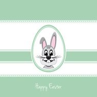 happy easter bunny white egg