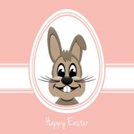 happy easter bunny white egg N3