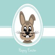 happy easter bunny white egg N4