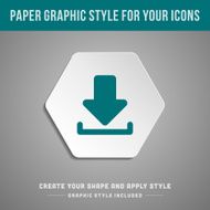 Bend paper and shadow vector graphic style
