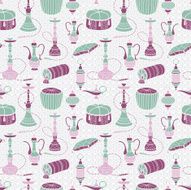 Hookah seamless pattern