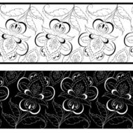 Seamless outline floral background
