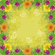 Background flowers and butterflies N2