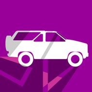 Flat car icon