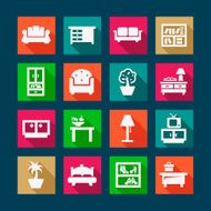 Flat furniture Icons N2