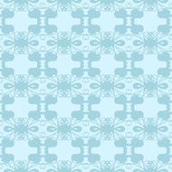 Neutral floral ornament cool blue