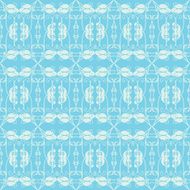 Neutral floral ornament cool blue N2