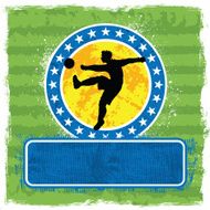 Football player banner