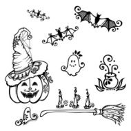 Halloween decorations (Vector)