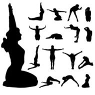 Vector silhouette of a woman N1775