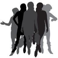 Vector silhouette of a businesswoman N83