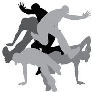 Vector silhouette of men N9