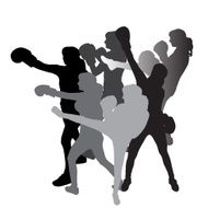 Vector silhouette of a woman N1778